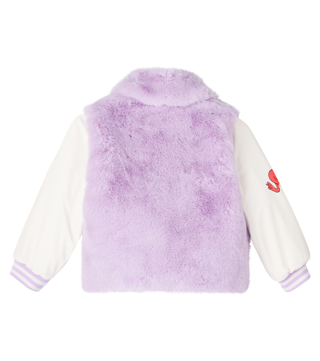 Faux fur-trimmed varsity jacket | Stella McCartney Kids