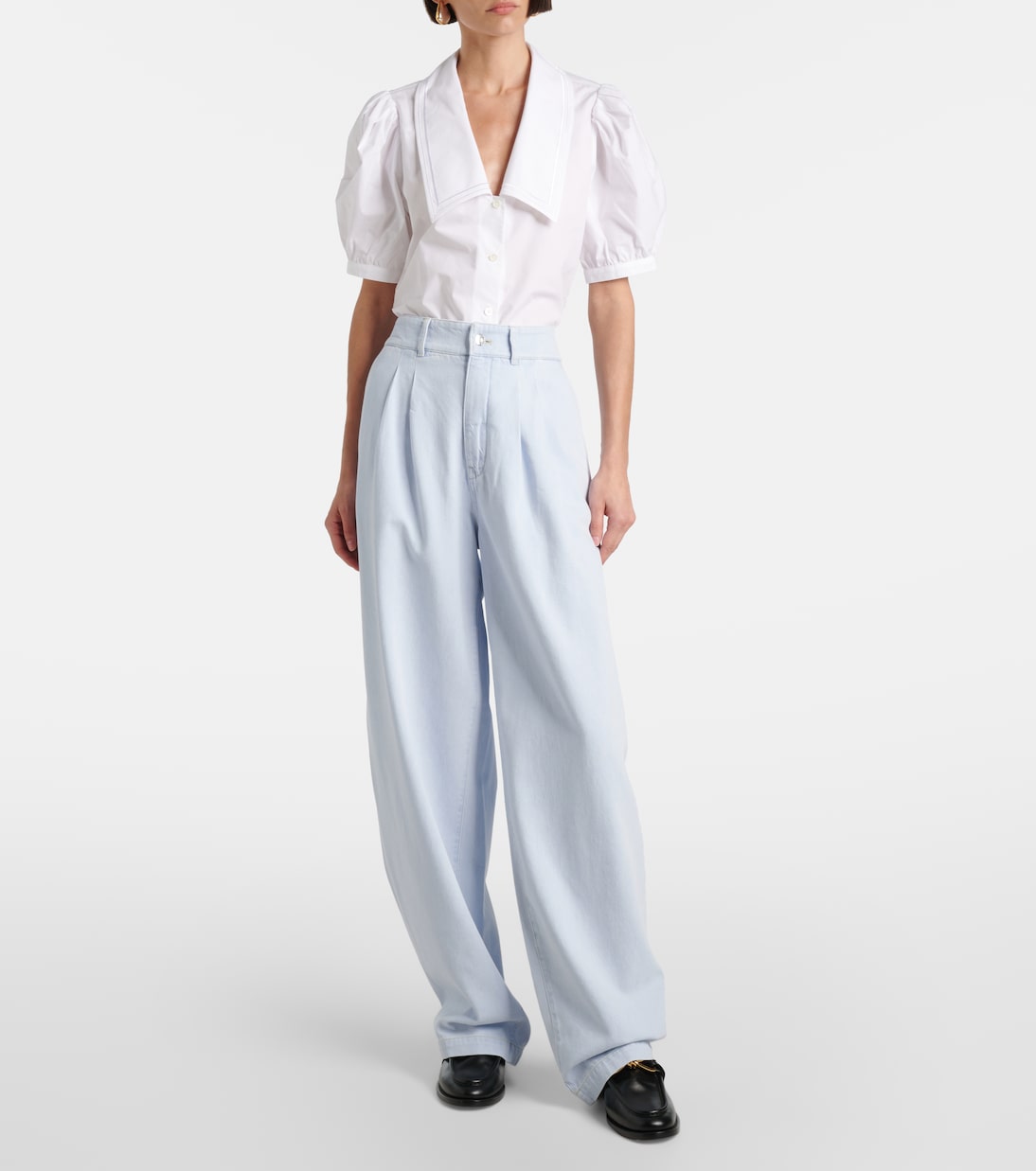 The Tapered wide-leg jeans | Frame