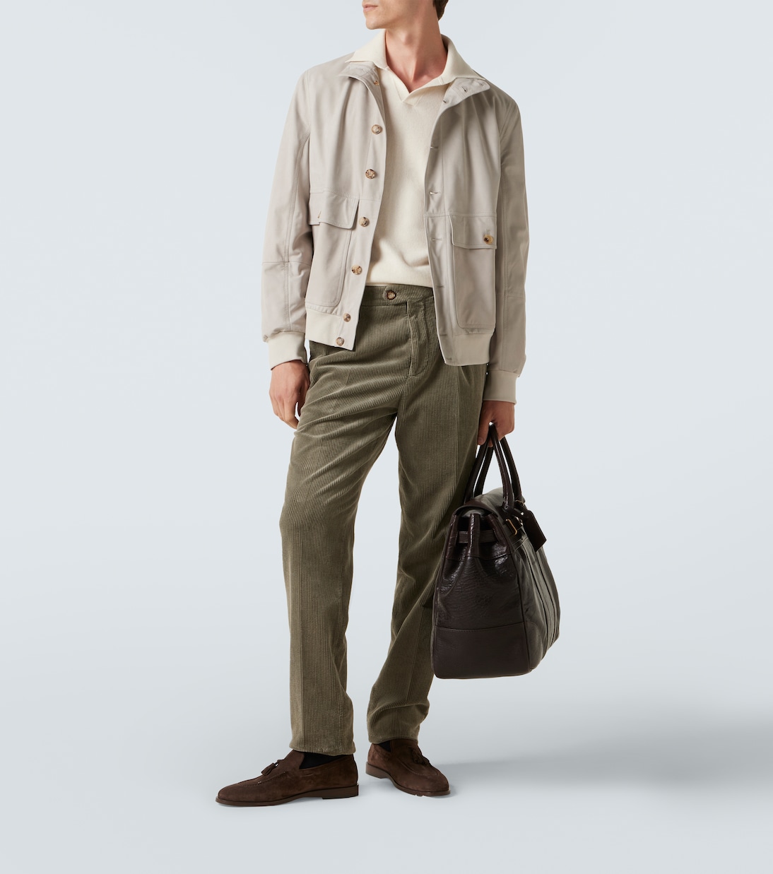Pantalon chino en velours côtelé | Brunello Cucinelli