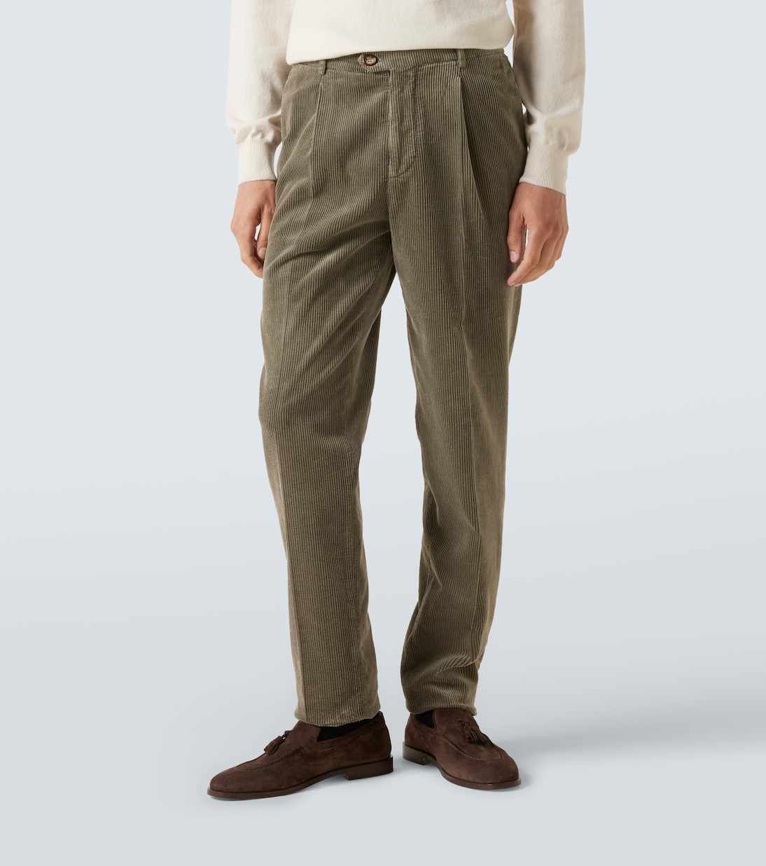 Pantalon chino en velours côtelé | Brunello Cucinelli