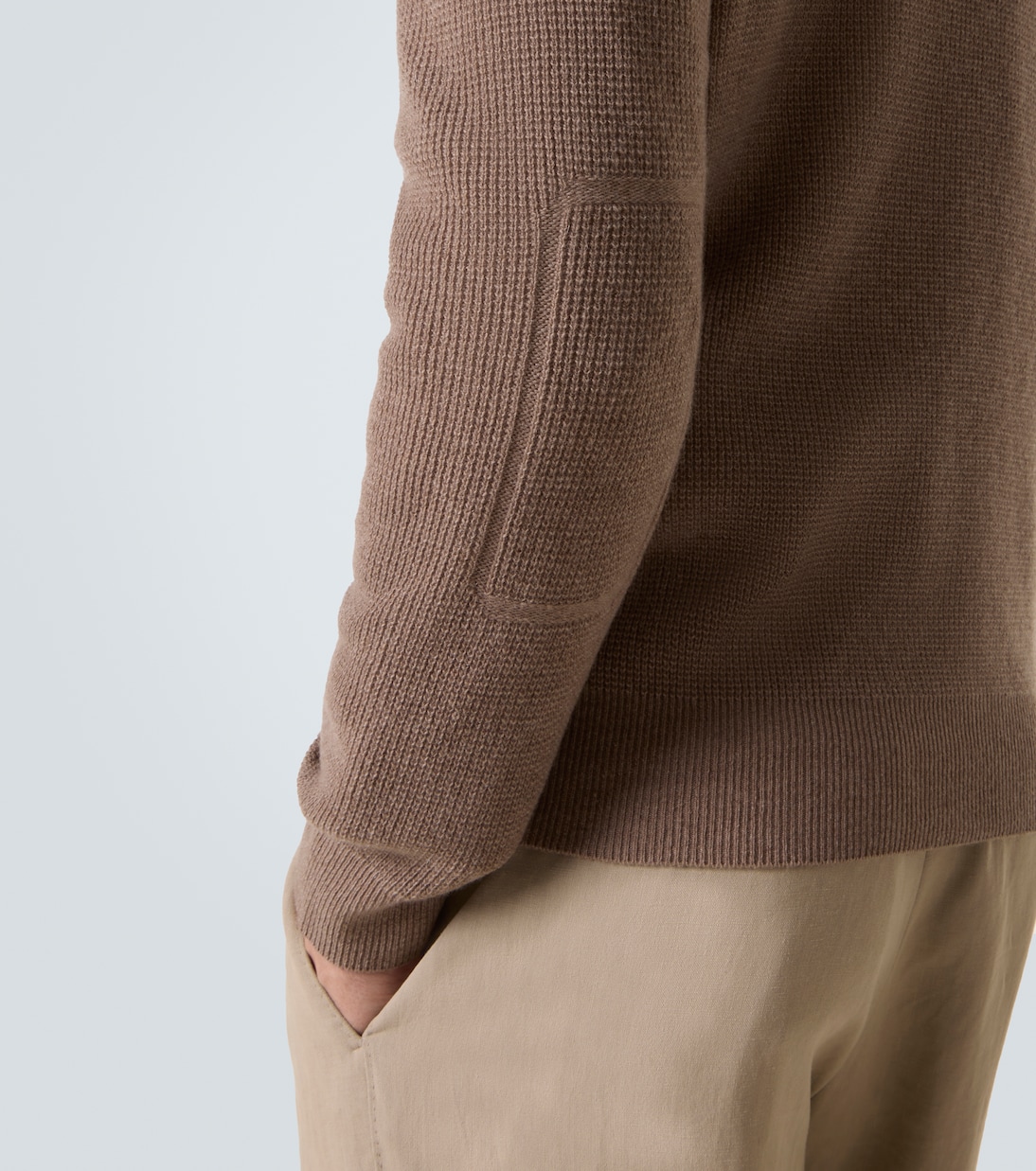 Waffle-knit wool and cashmere polo sweater | Canali