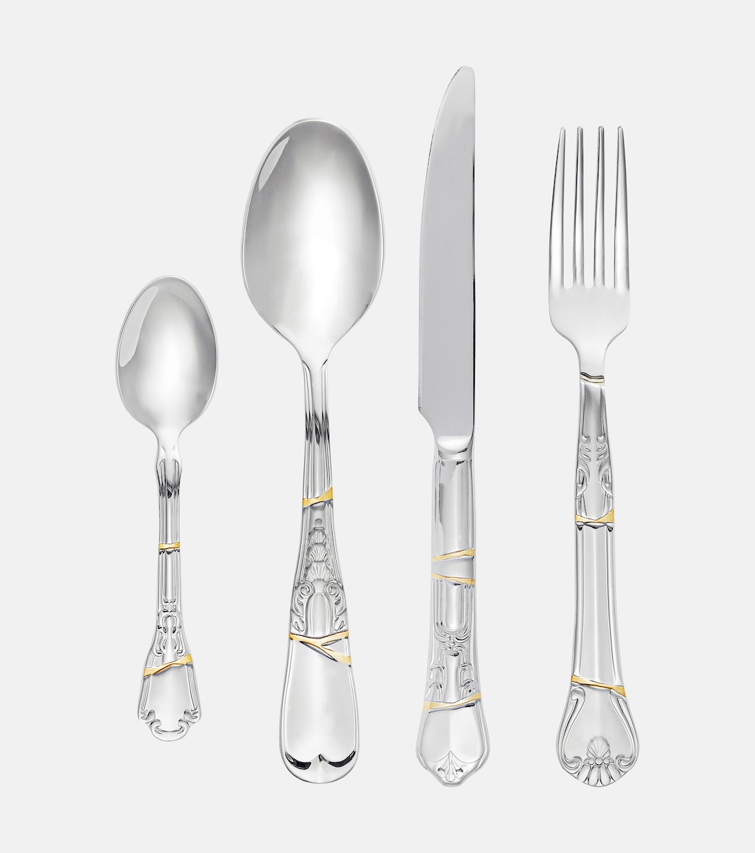 Kintsugi stainless steel flatware set by Marcantonio Raimondi Malerba | Seletti
