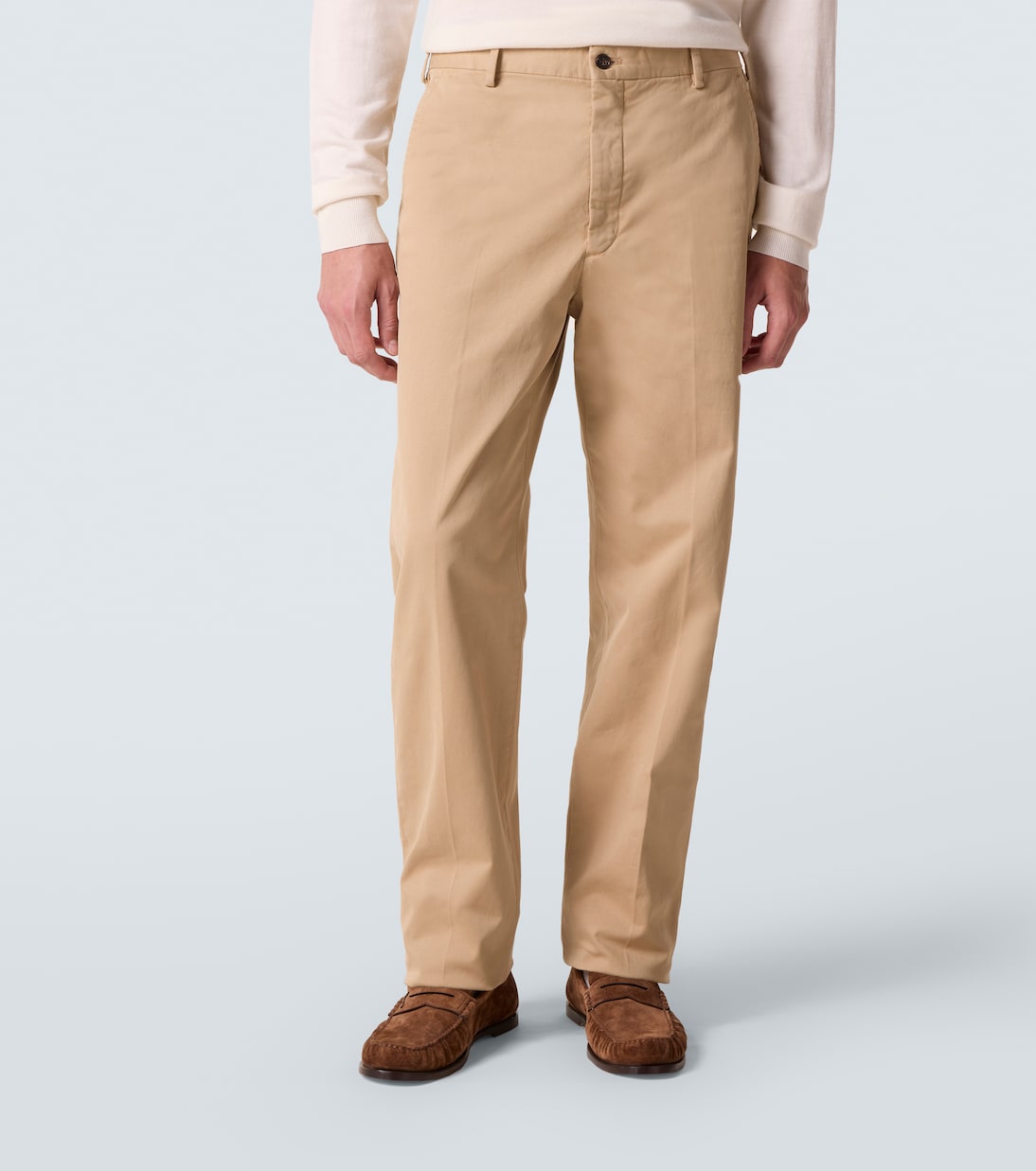 Cotton straight pants | Slowear