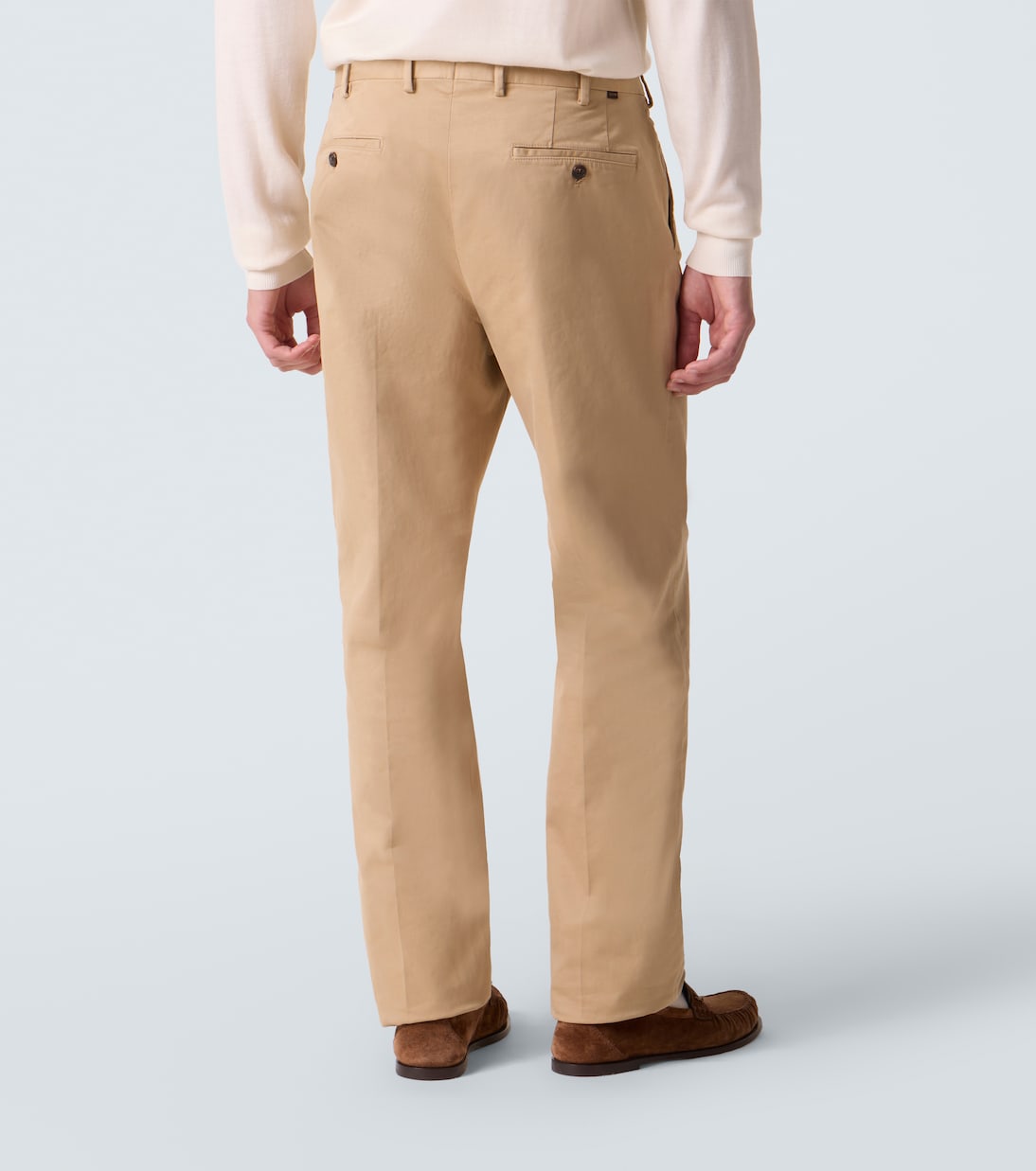Cotton straight pants | Slowear