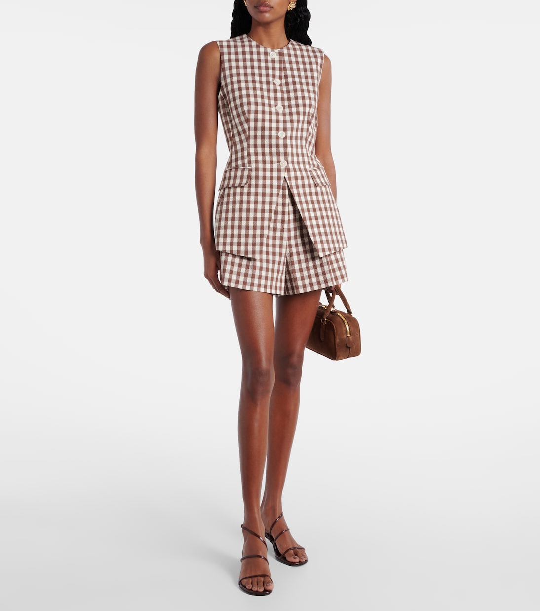 Lois gingham seersucker top | Veronica Beard