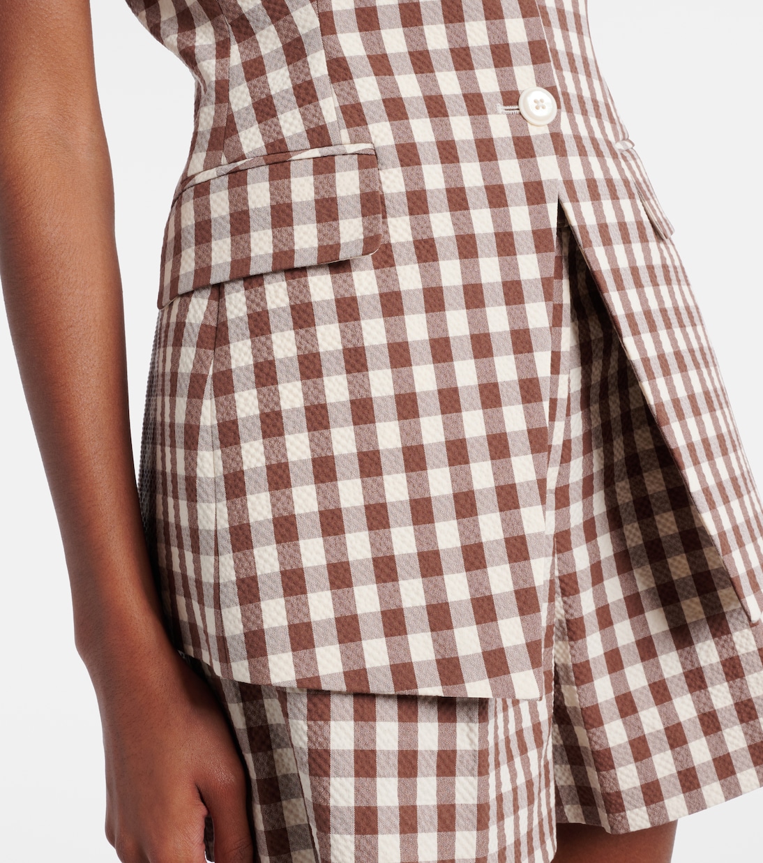 Lois gingham seersucker top | Veronica Beard