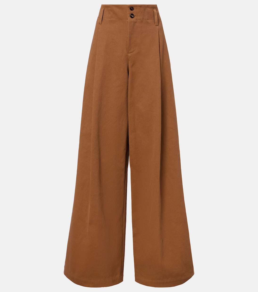 Pantalon ample à taille haute en coton | Chloé
