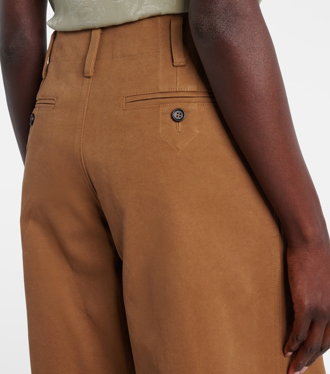 Pantalon ample à taille haute en coton | Chloé