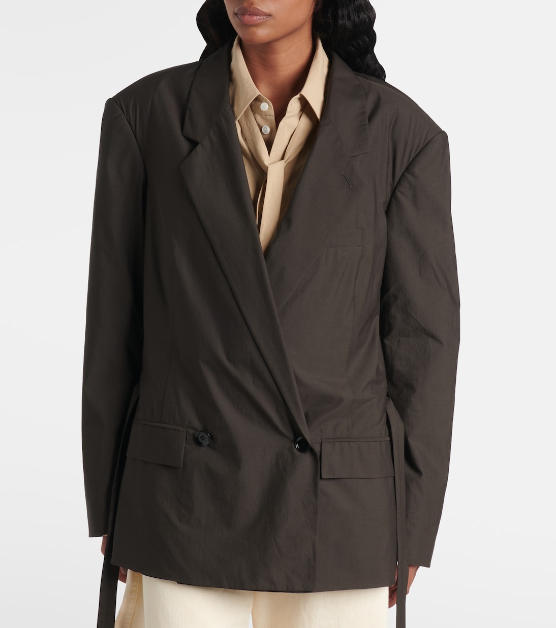 Blazer en coton et soie | Lemaire