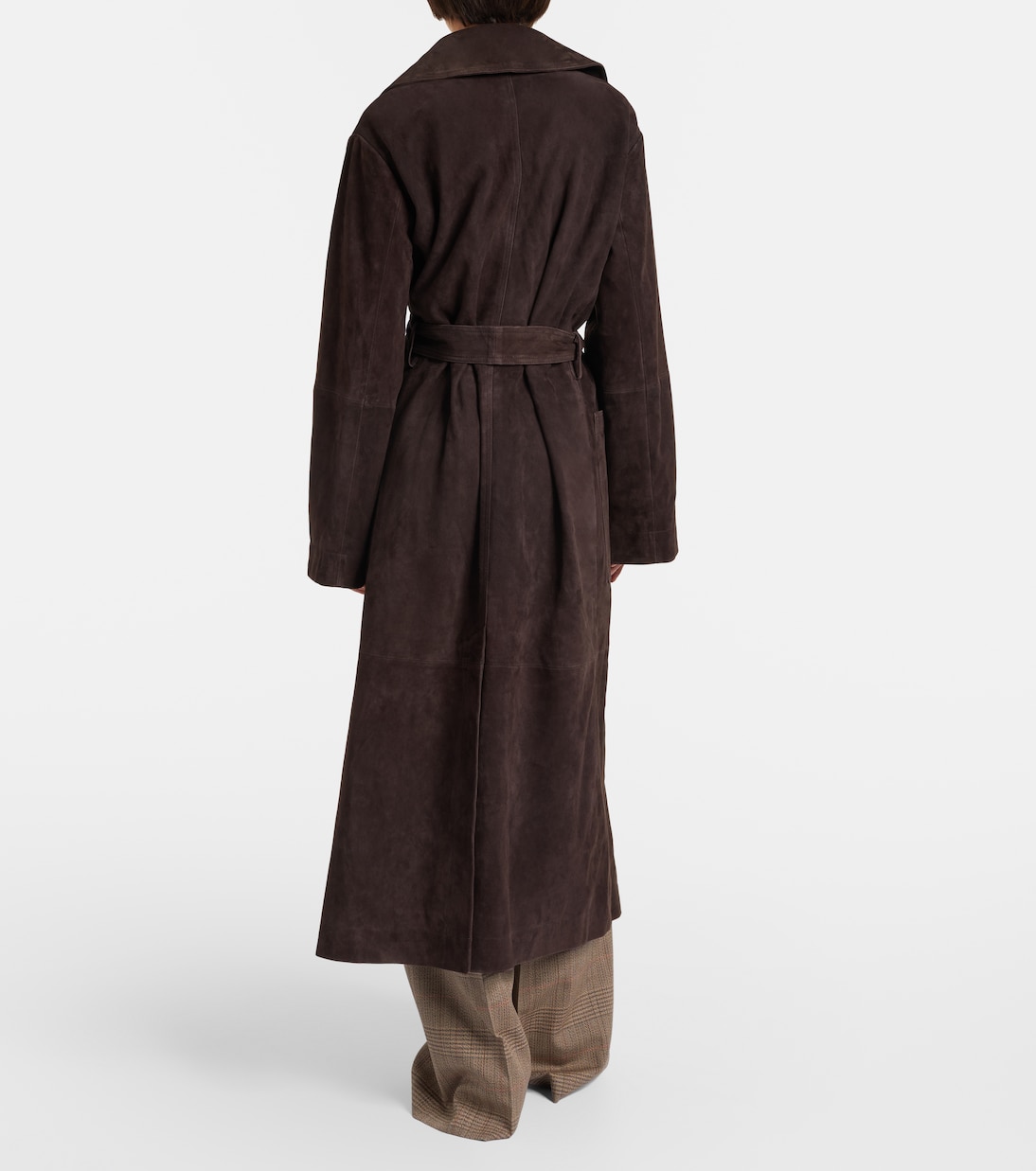 Belted suede wrap coat | Róhe