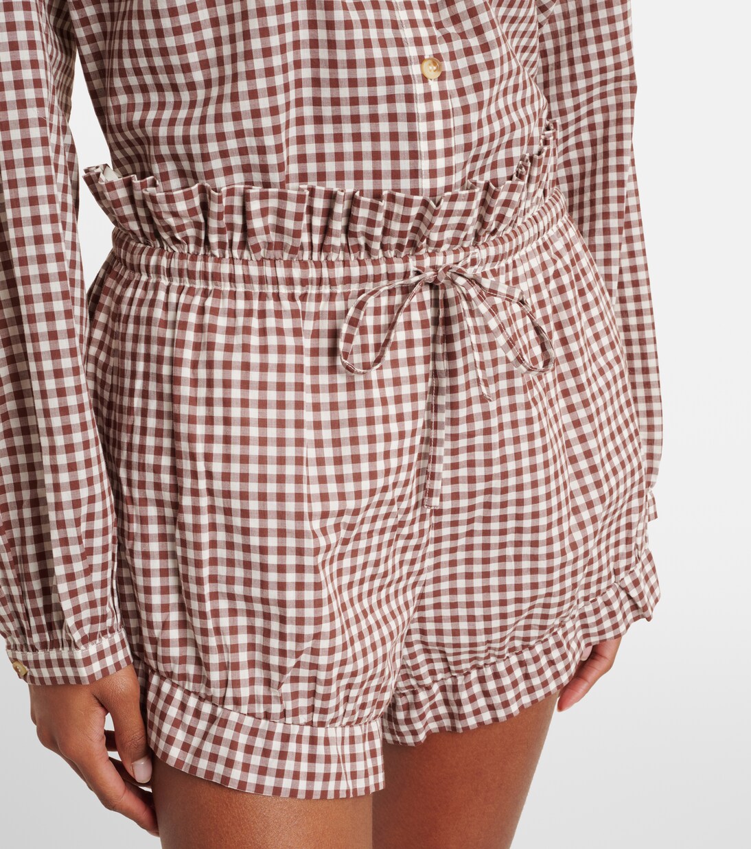 Callie gingham cotton shorts | Posse