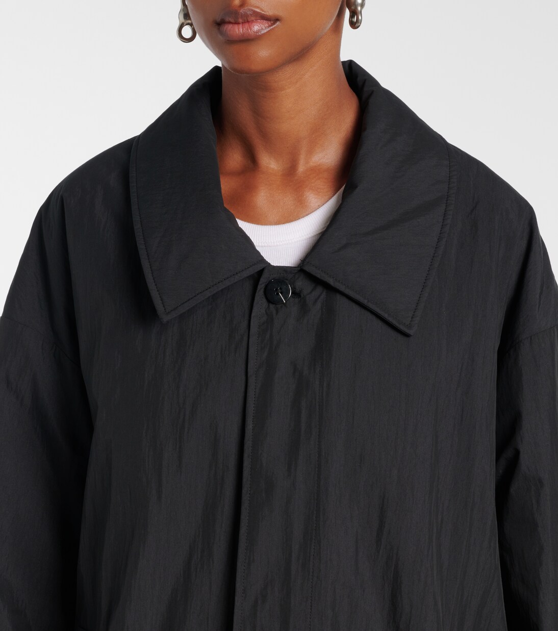 Manteau à capuche en coton mélangé | Aya Muse