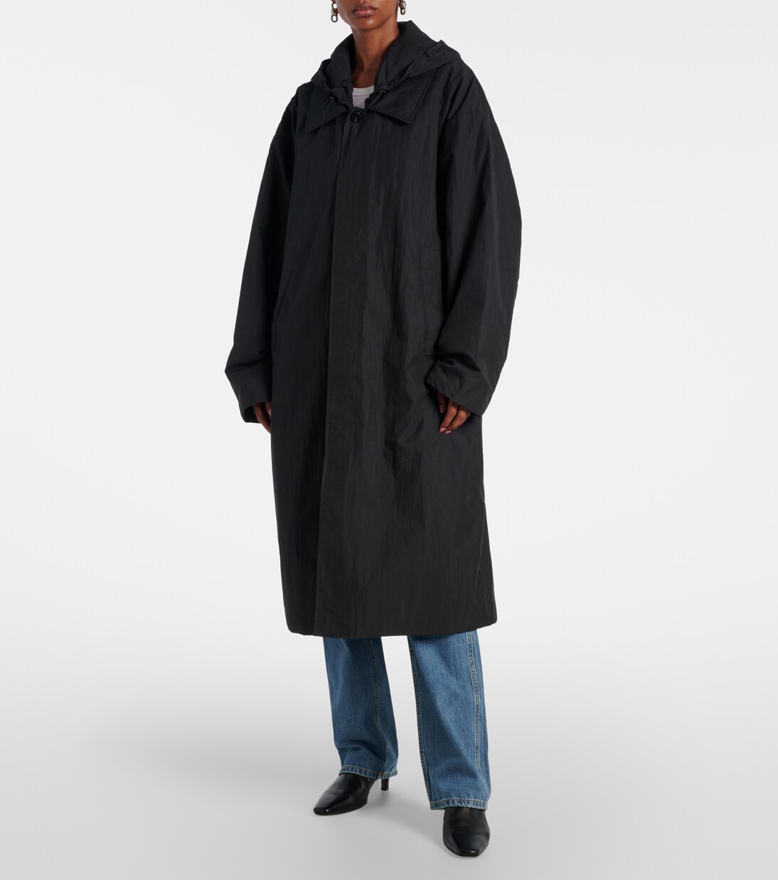 Manteau à capuche en coton mélangé | Aya Muse