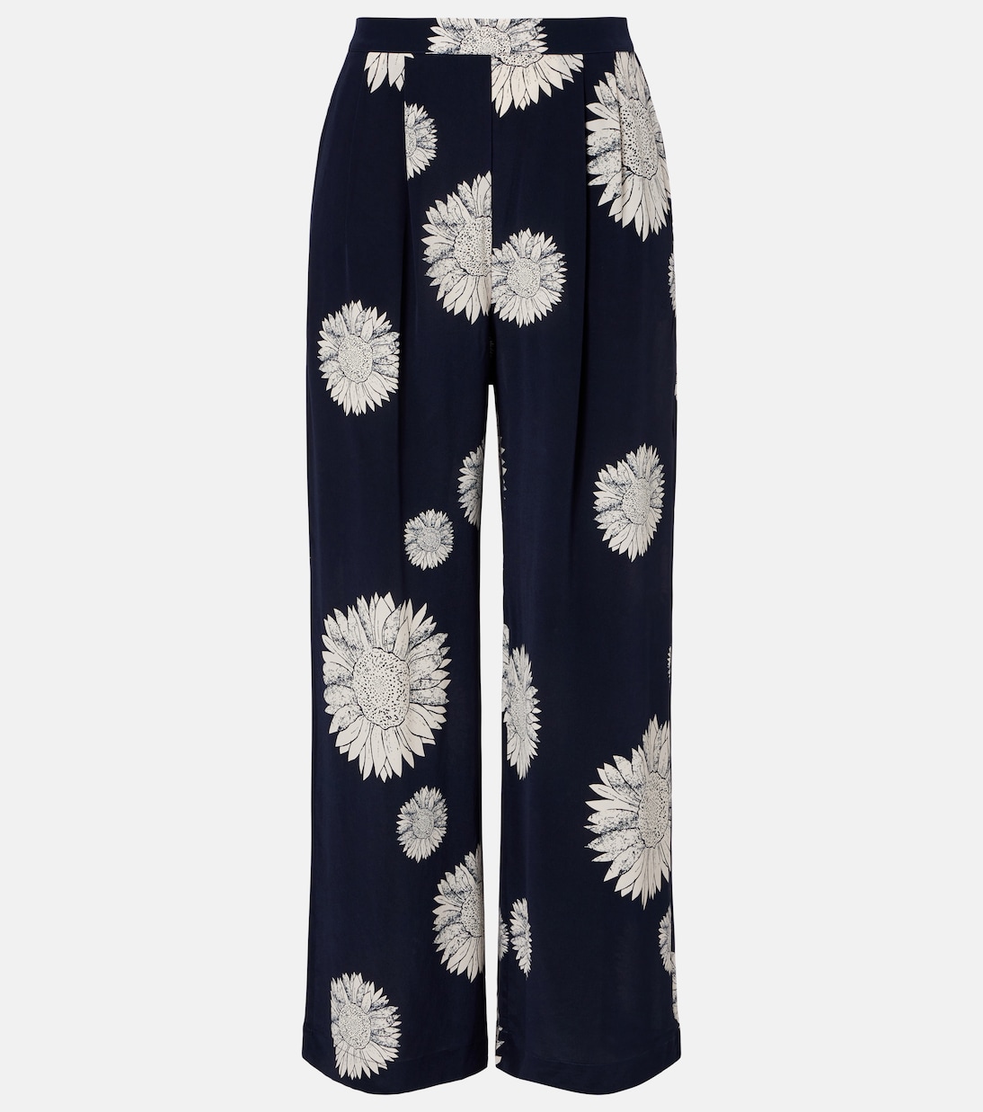 Isola silk crêpe straight pants | Asceno
