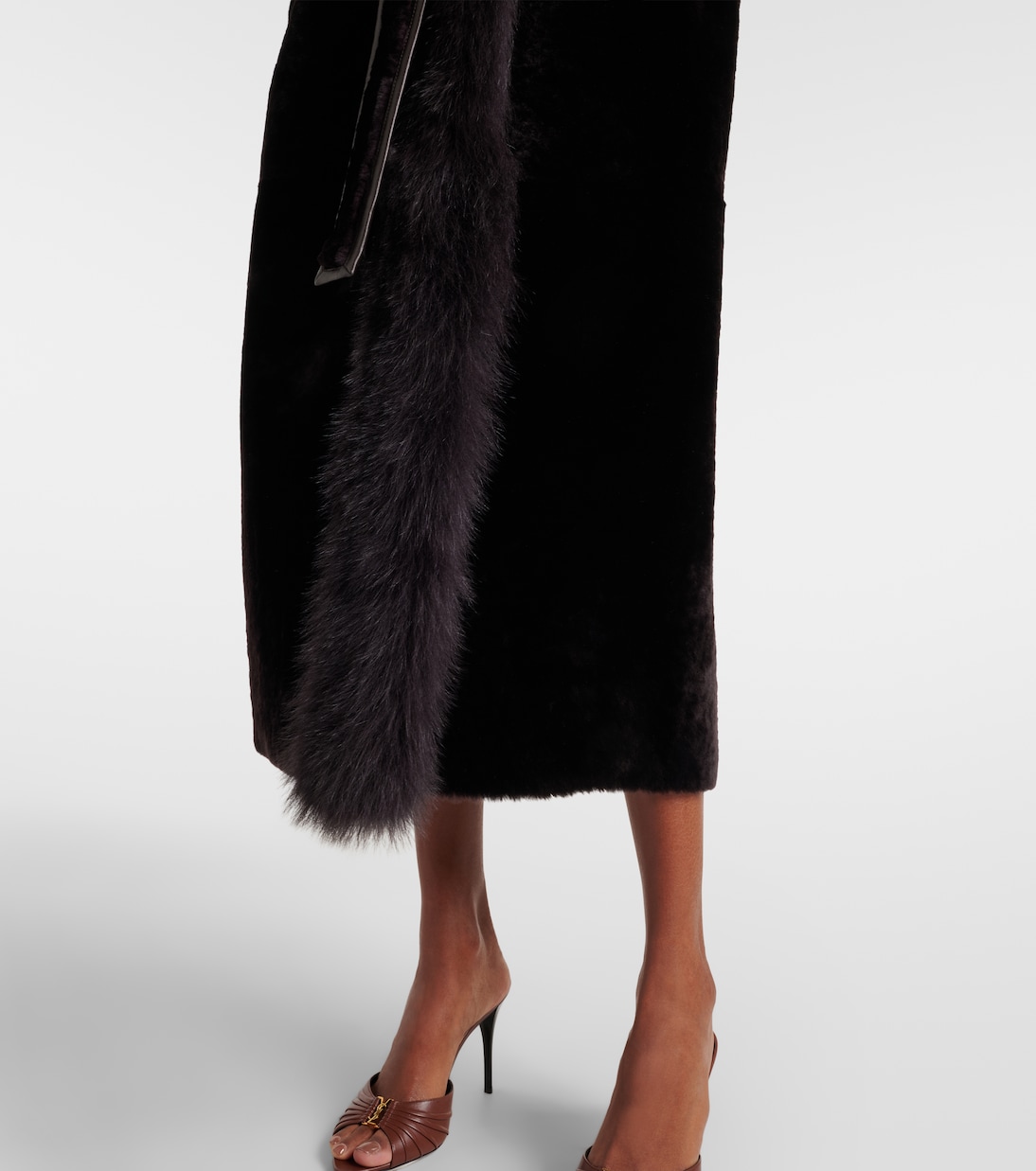 Isadora shearling wrap coat | Nour Hammour