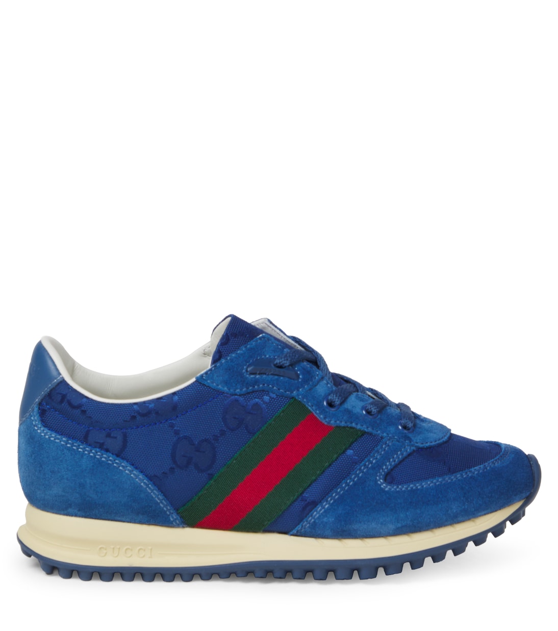 Sneakers Web Stripe GG aus Canvas und Veloursleder | Gucci Kids