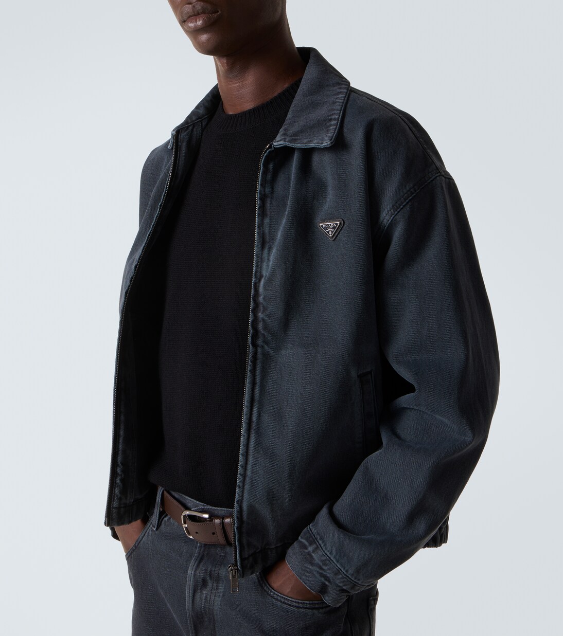 Denim blouson jacket | Prada