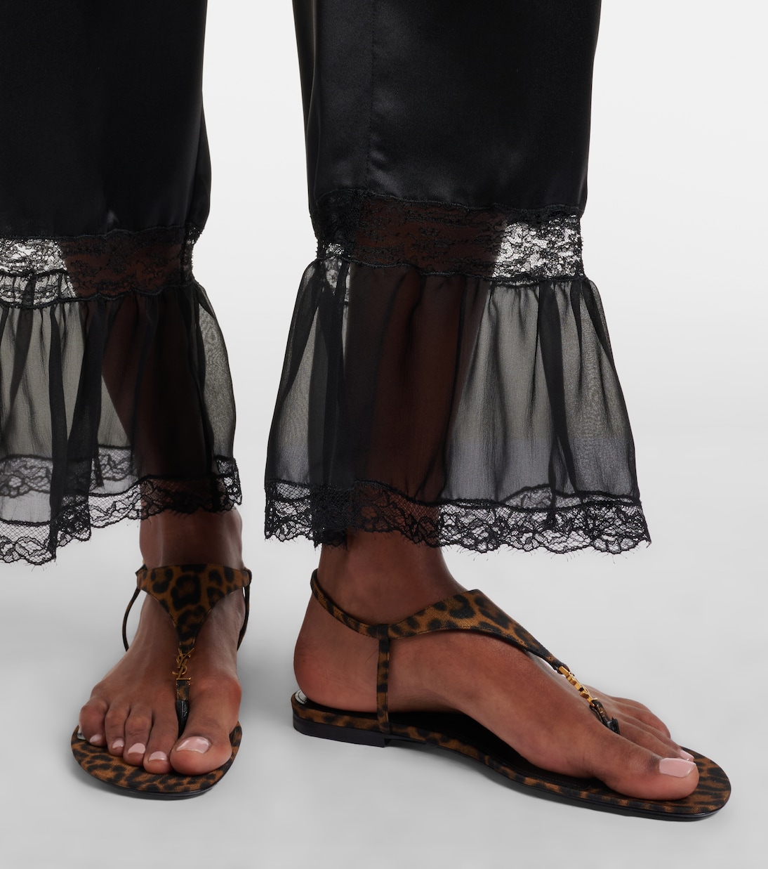 Bedruckte Sandalen Cassandra | Saint Laurent