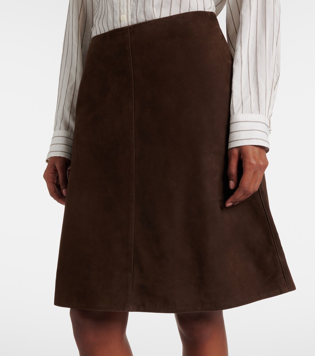 Minirock aus Veloursleder | Toteme