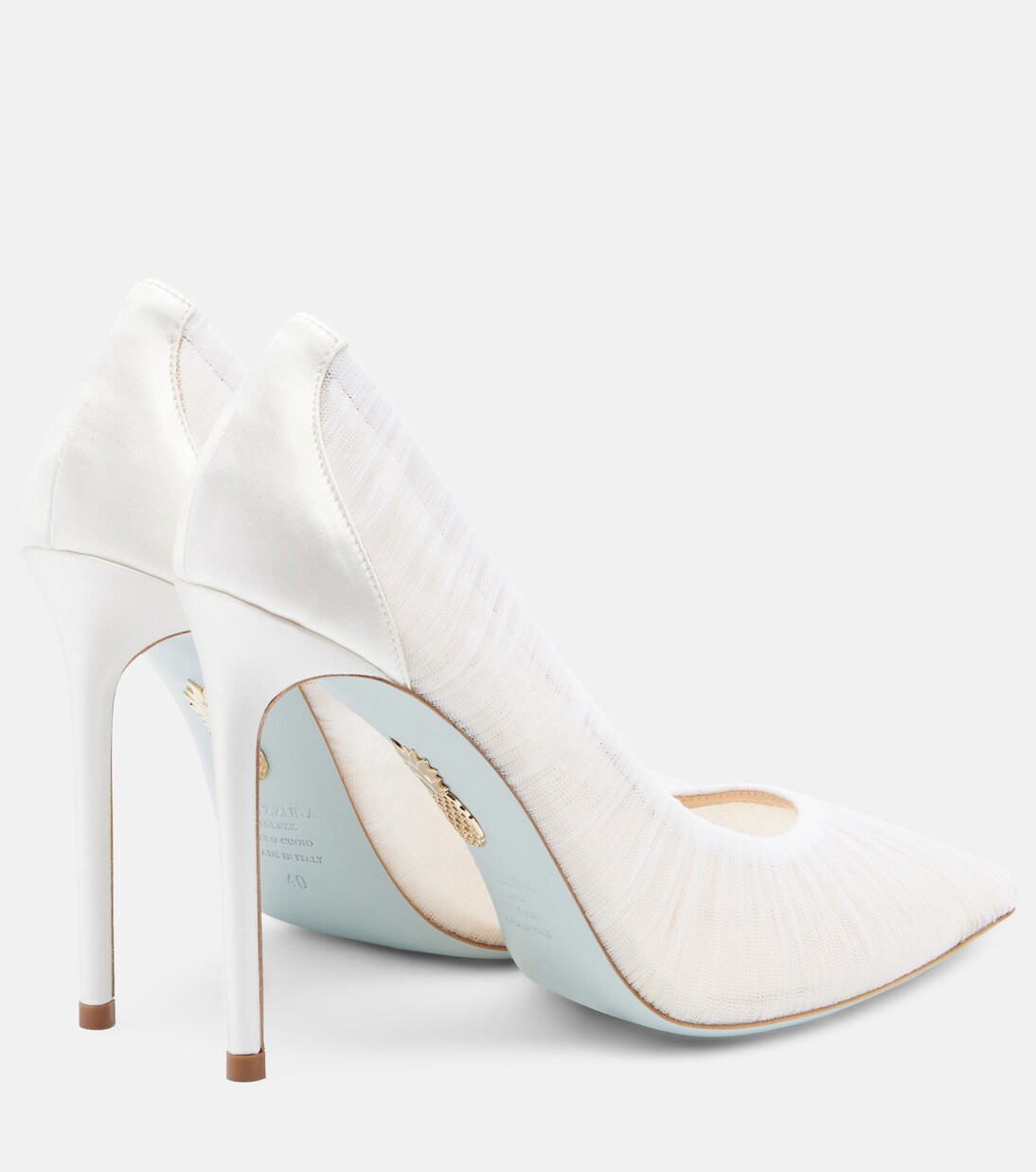 Voile 105 satin-trimmed tulle pumps | Aquazzura