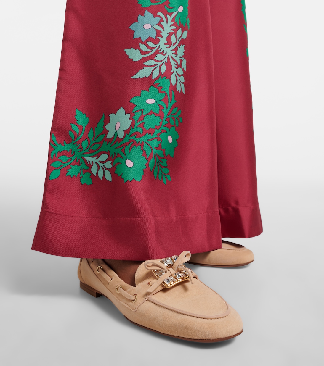 Boat Strass embellished suede boat shoes | Roger Vivier