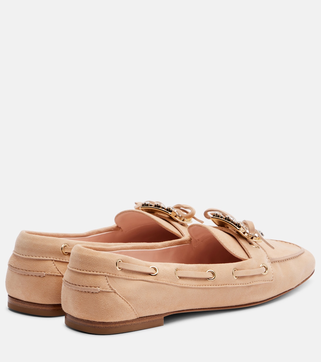 Boat Strass embellished suede boat shoes | Roger Vivier