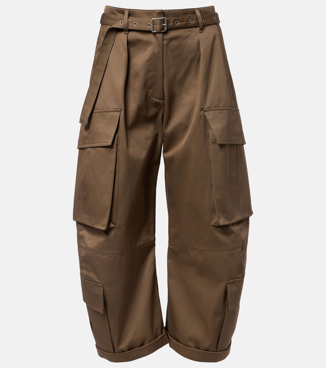 Pama cropped cotton twill barrel-leg cargo pants | Acne Studios