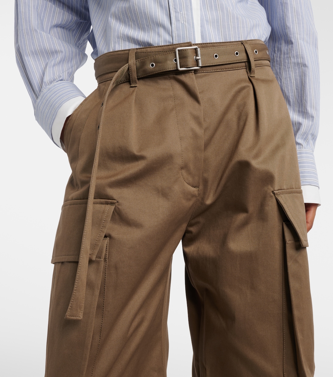 Pama cropped cotton twill barrel-leg cargo pants | Acne Studios
