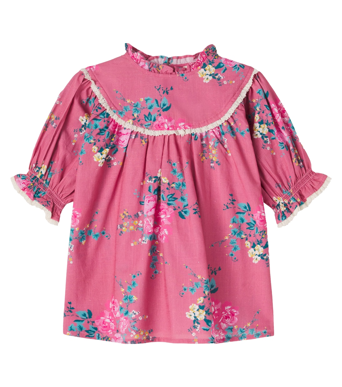 Top en coton à fleurs et à dentelle | C'era Una Volta