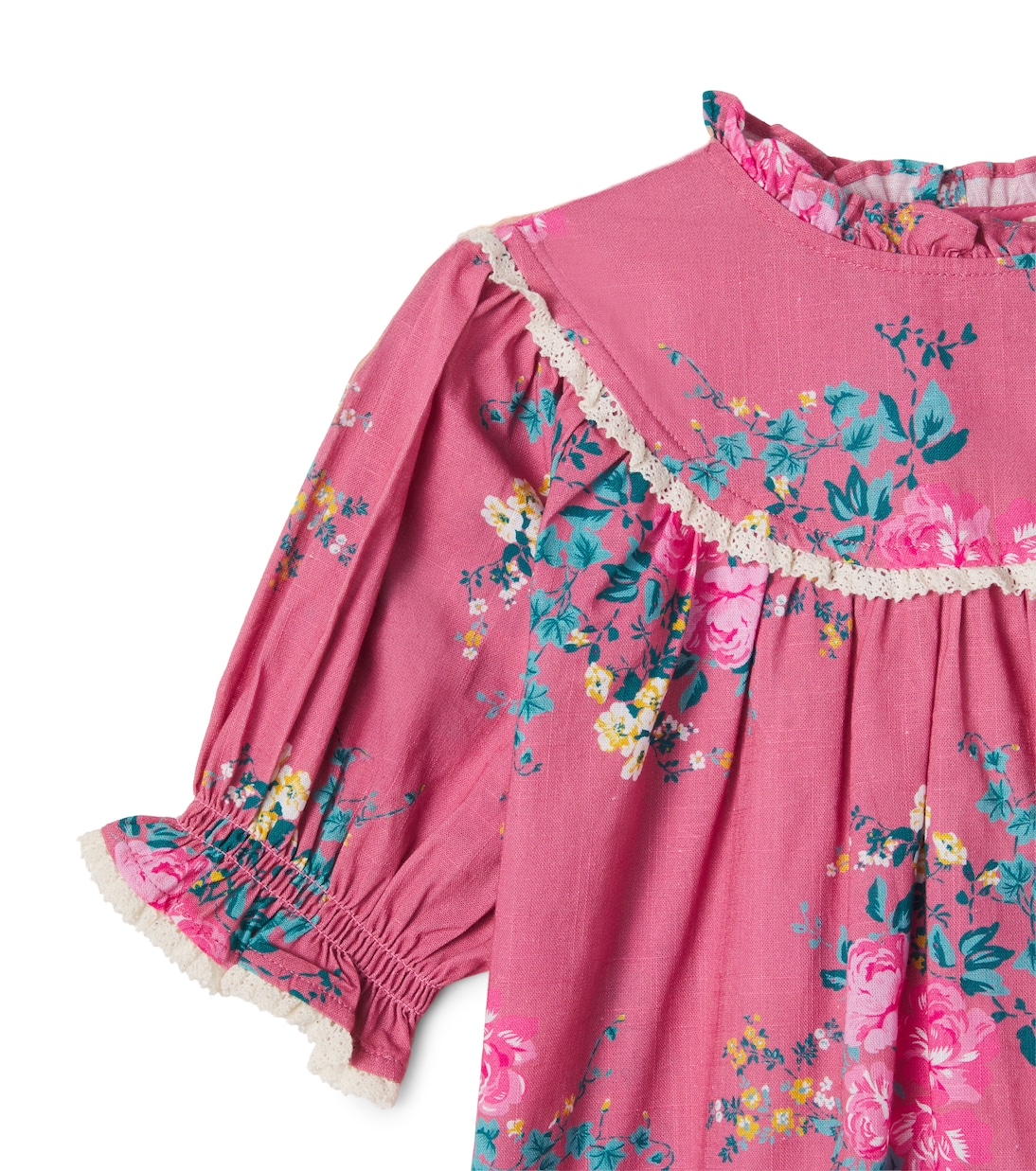 Top en coton à fleurs et à dentelle | C'era Una Volta