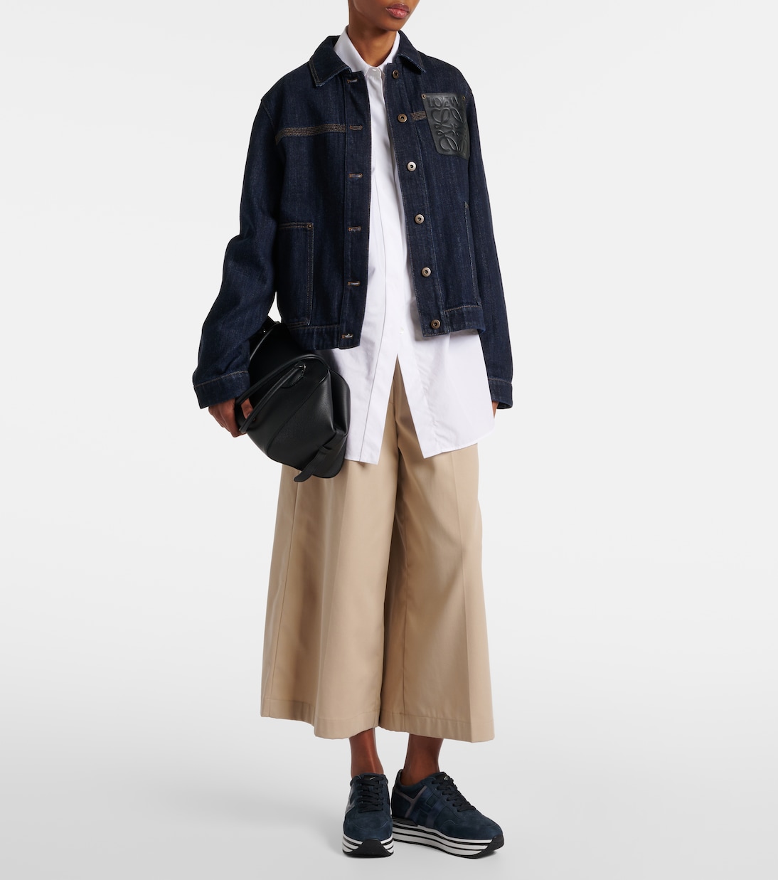 Sneakers Midi Platform in suede | Hogan
