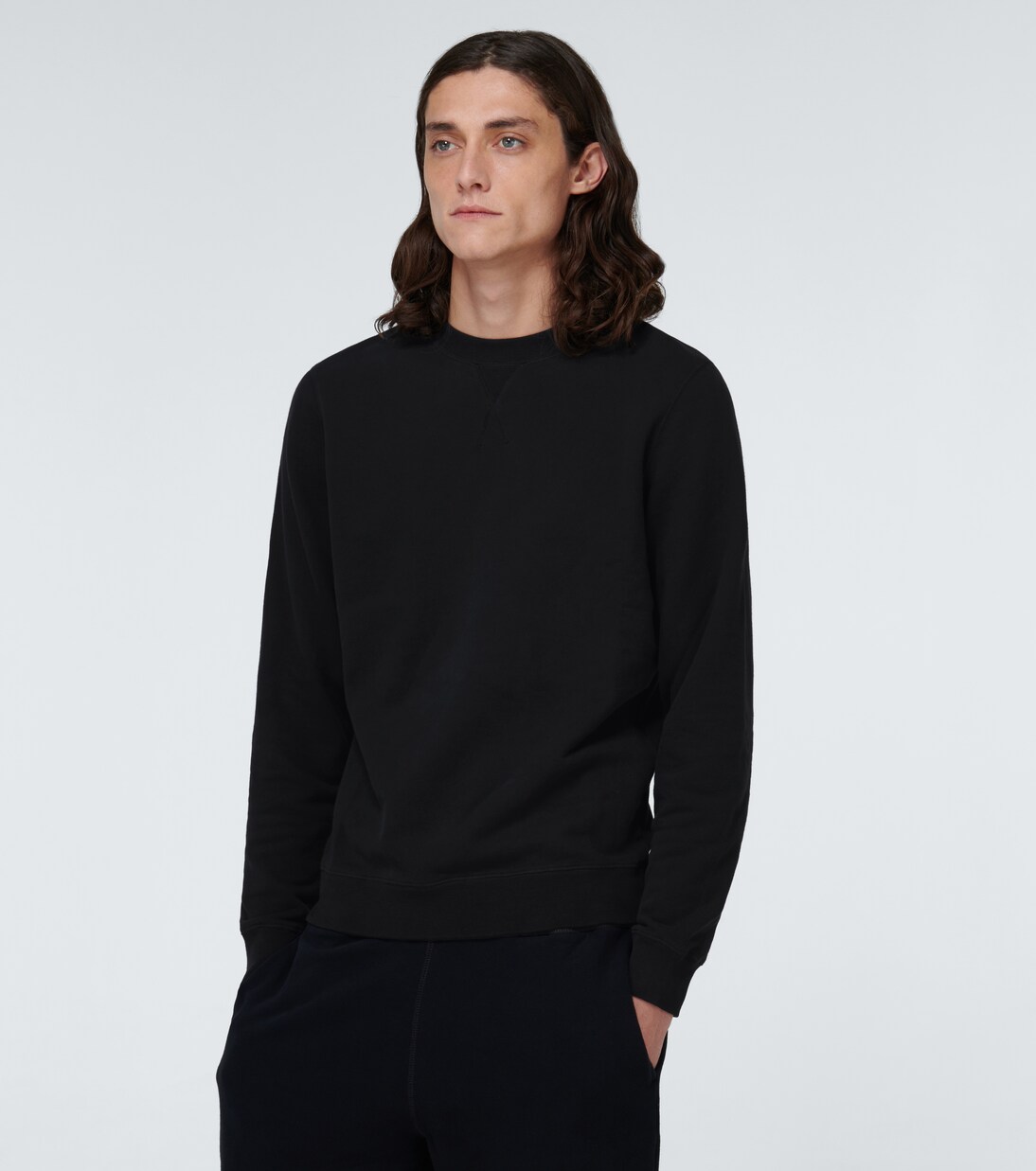 Cotton loopback sweatshirt | Sunspel