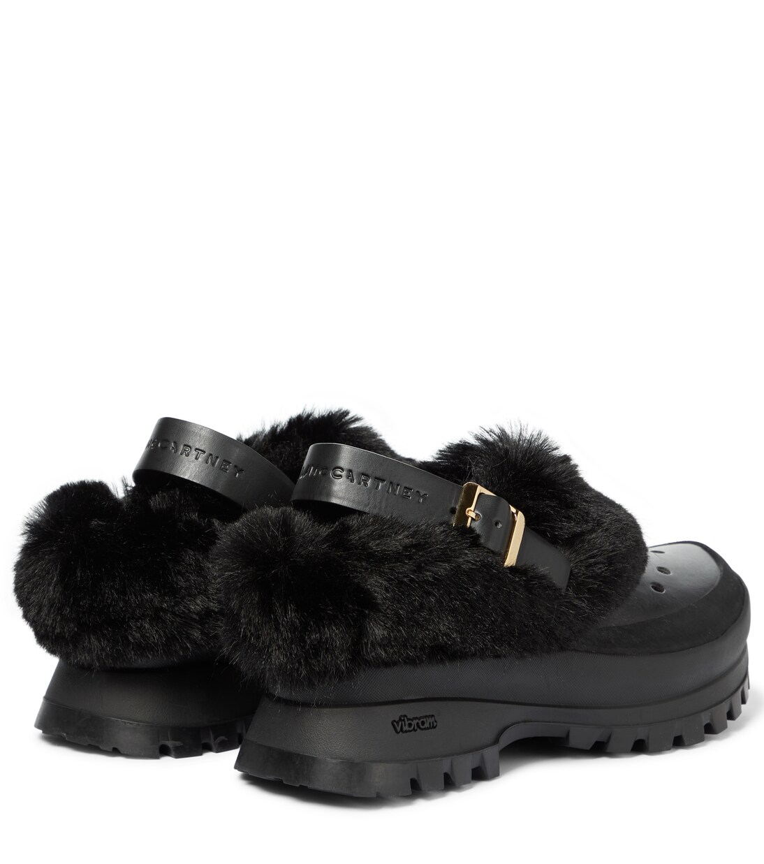 Trace faux fur and rubber slippers | Stella McCartney