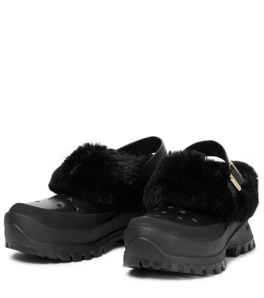 Trace faux fur and rubber slippers | Stella McCartney