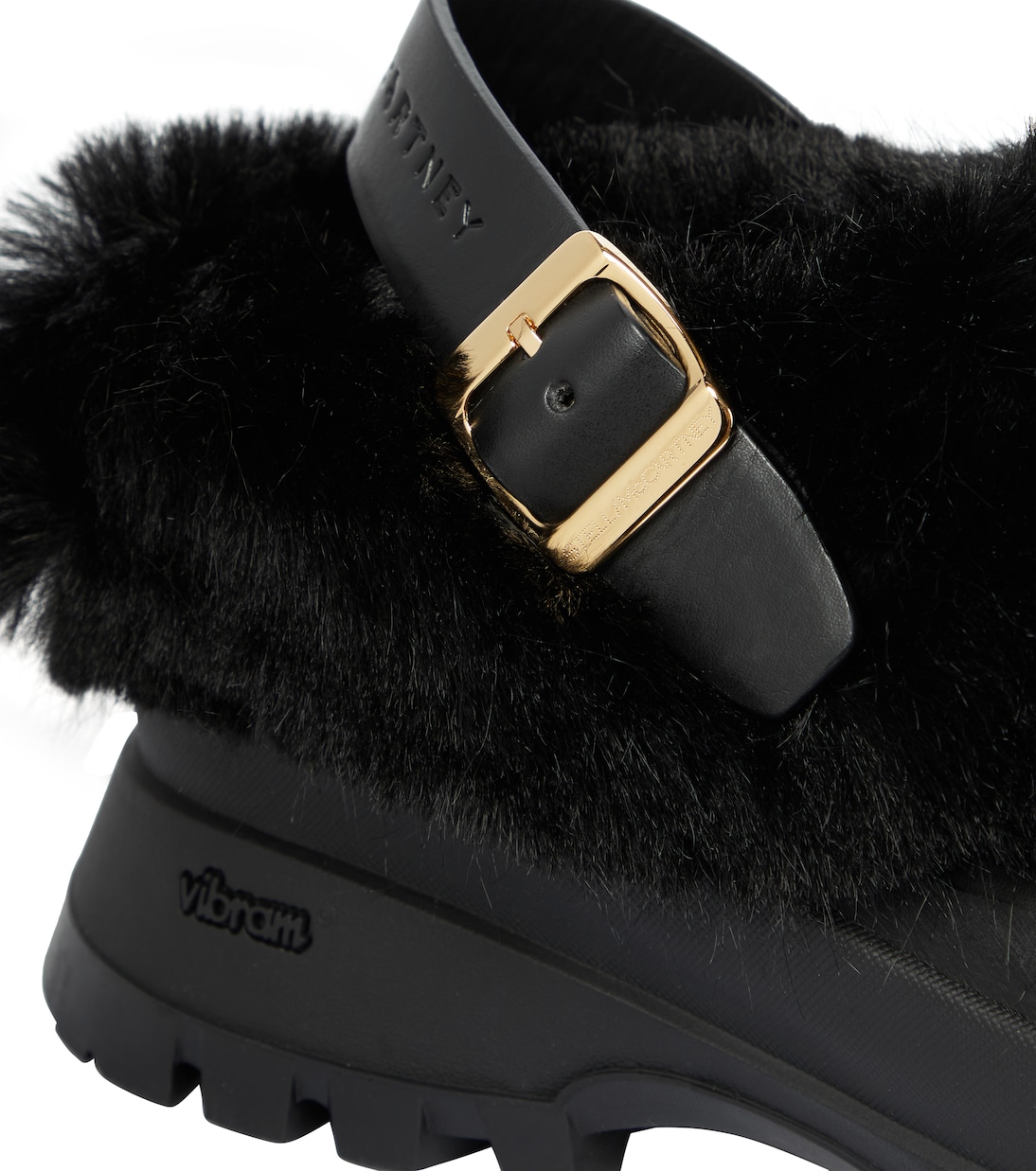 Trace faux fur and rubber slippers | Stella McCartney