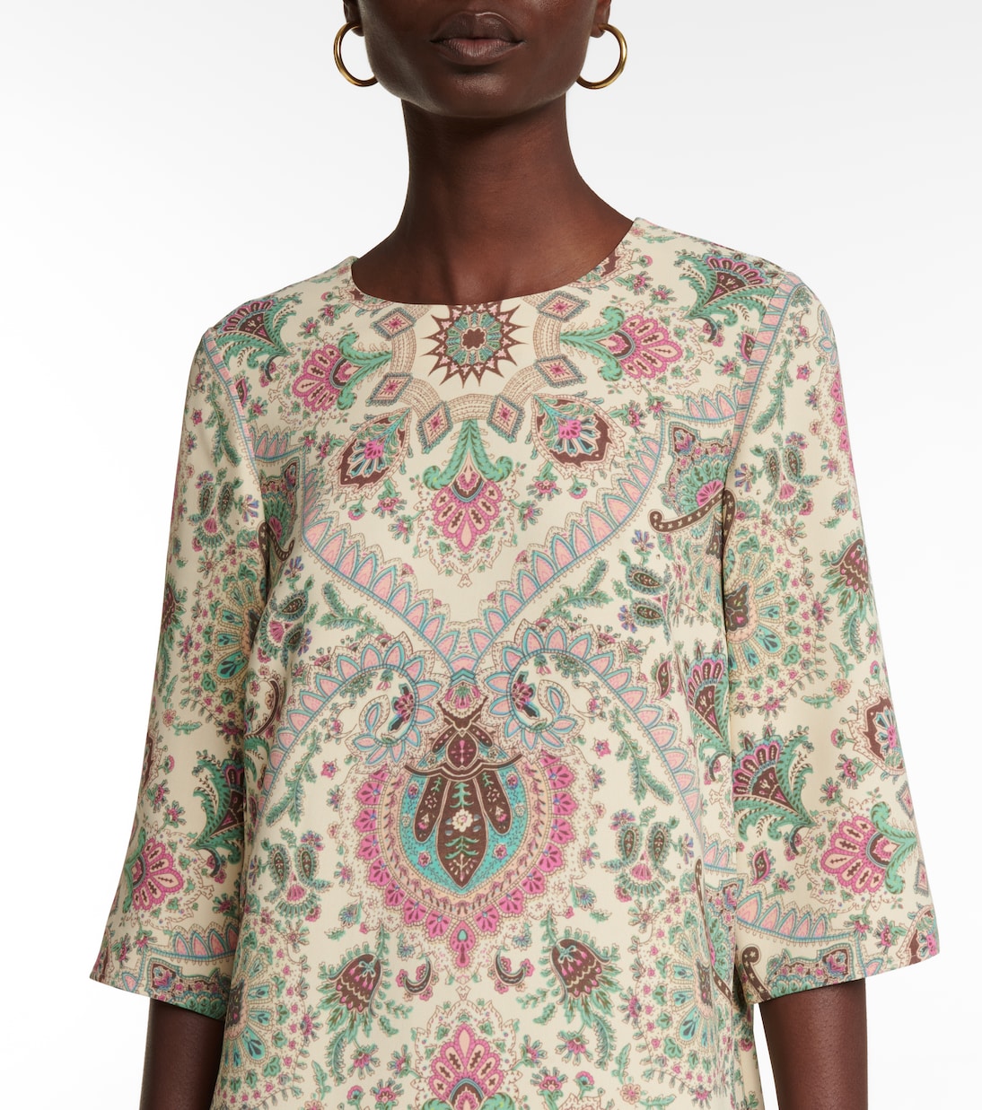 Paisley stretch-cady midi dress | Etro