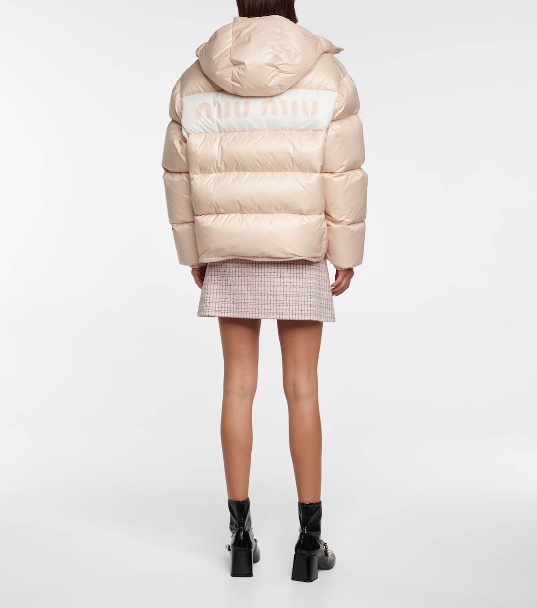 Nylon quilted down jacket | Miu Miu
