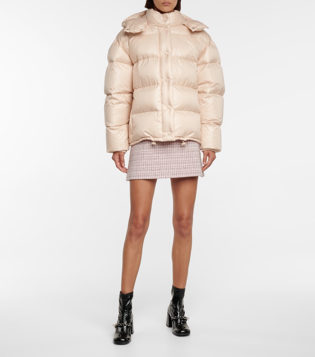 Nylon quilted down jacket | Miu Miu