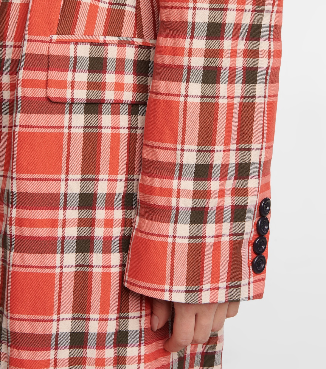 Abrigo a cuadros con cinturón | Acne Studios