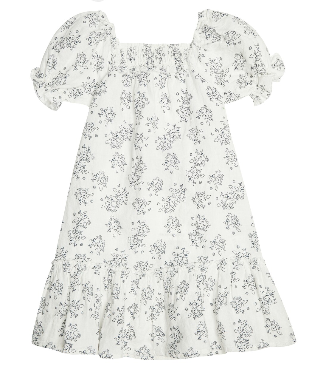 Robe Atenea en lin à fleurs | The New Society