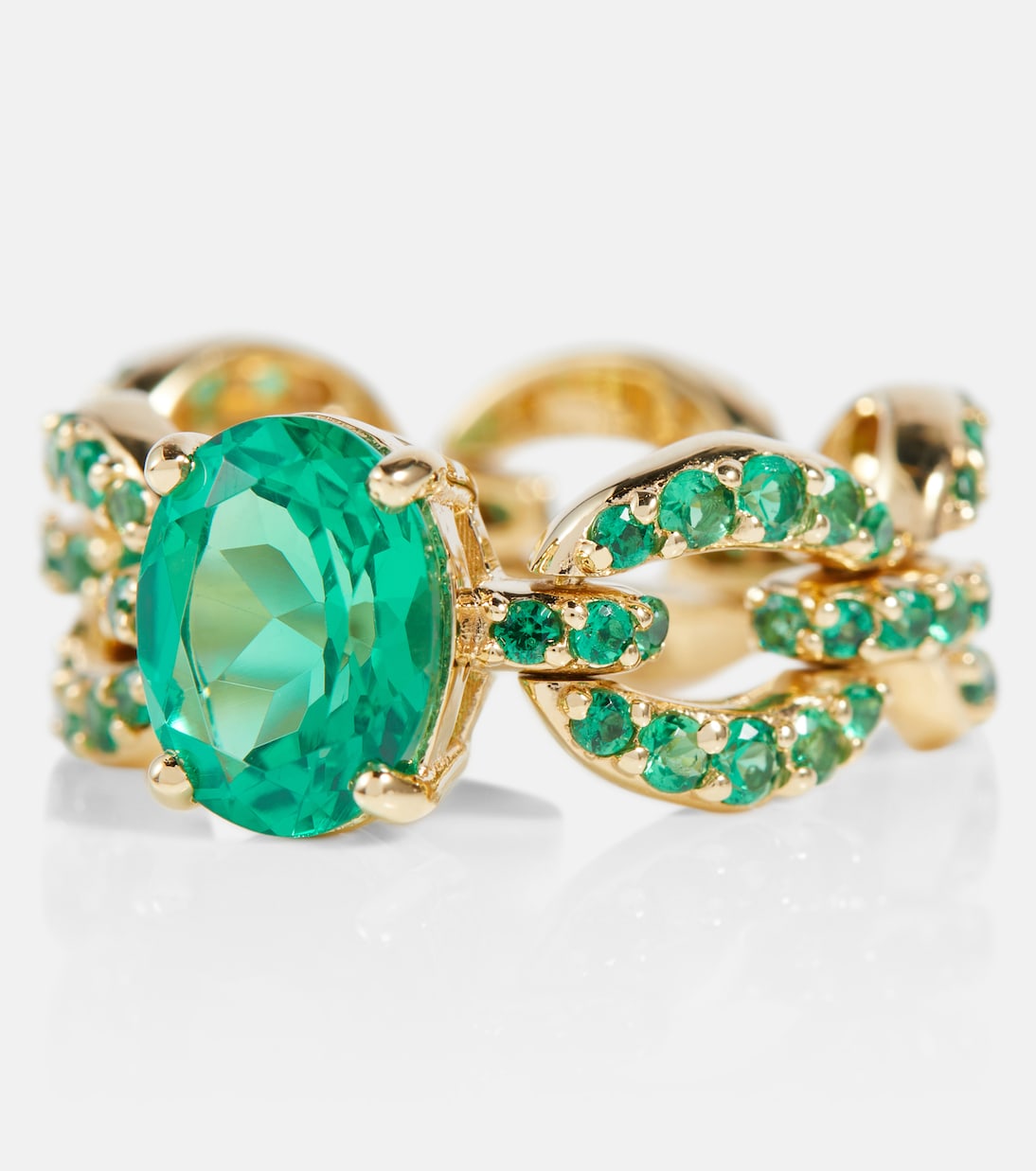 Bague Catena Petite or 18 ct et émeraudes | Nadine Aysoy