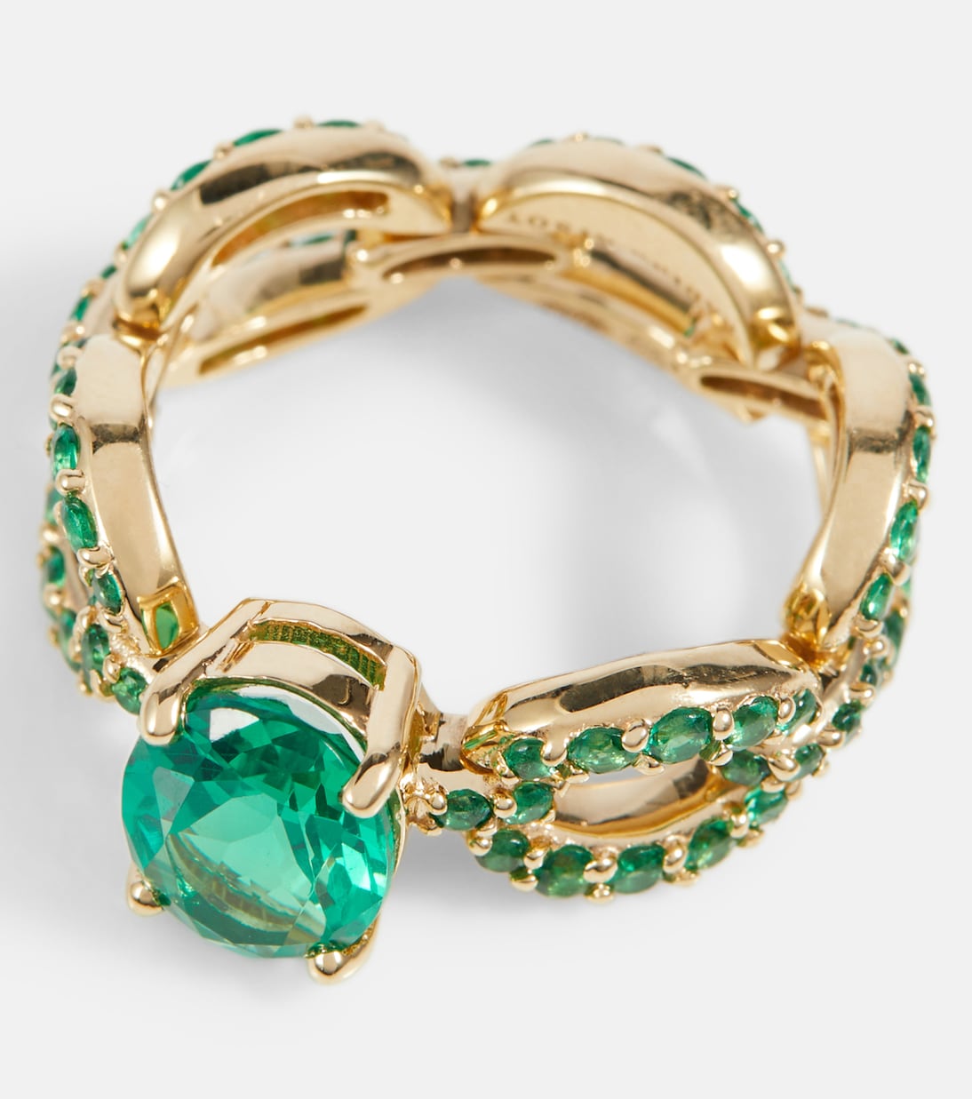Bague Catena Petite or 18 ct et émeraudes | Nadine Aysoy