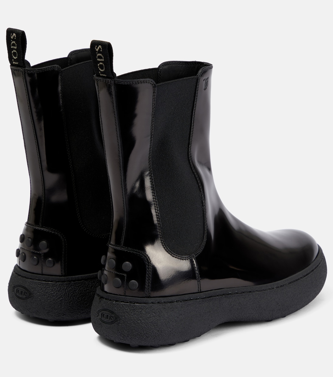 ショートブーツ・ブーティ TODS PATENT LEATHER PLATFORM CHELSEA BOOTS Patent leather Chelsea boots in black - Tods | Mytheresa
