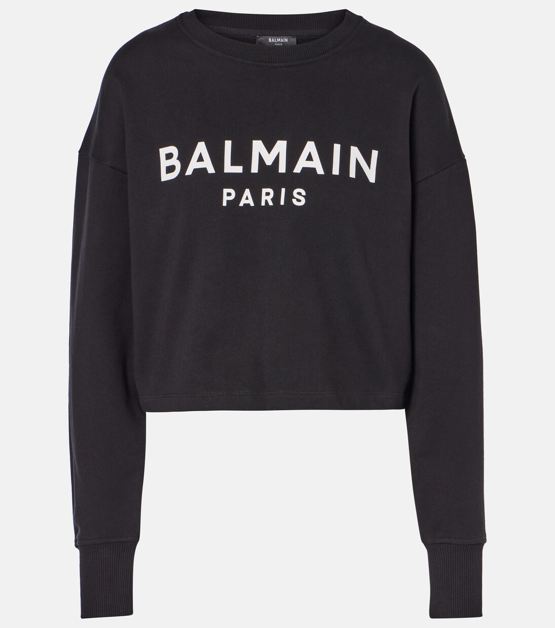 Sudadera de punto fino de algodón con logo | Balmain