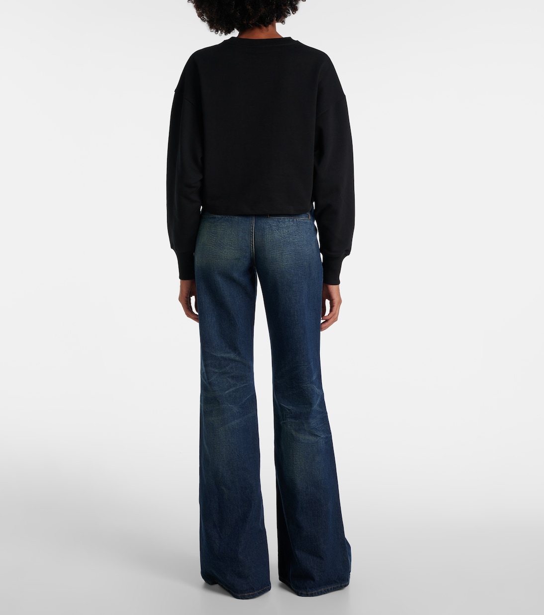 Sudadera de punto fino de algodón con logo | Balmain