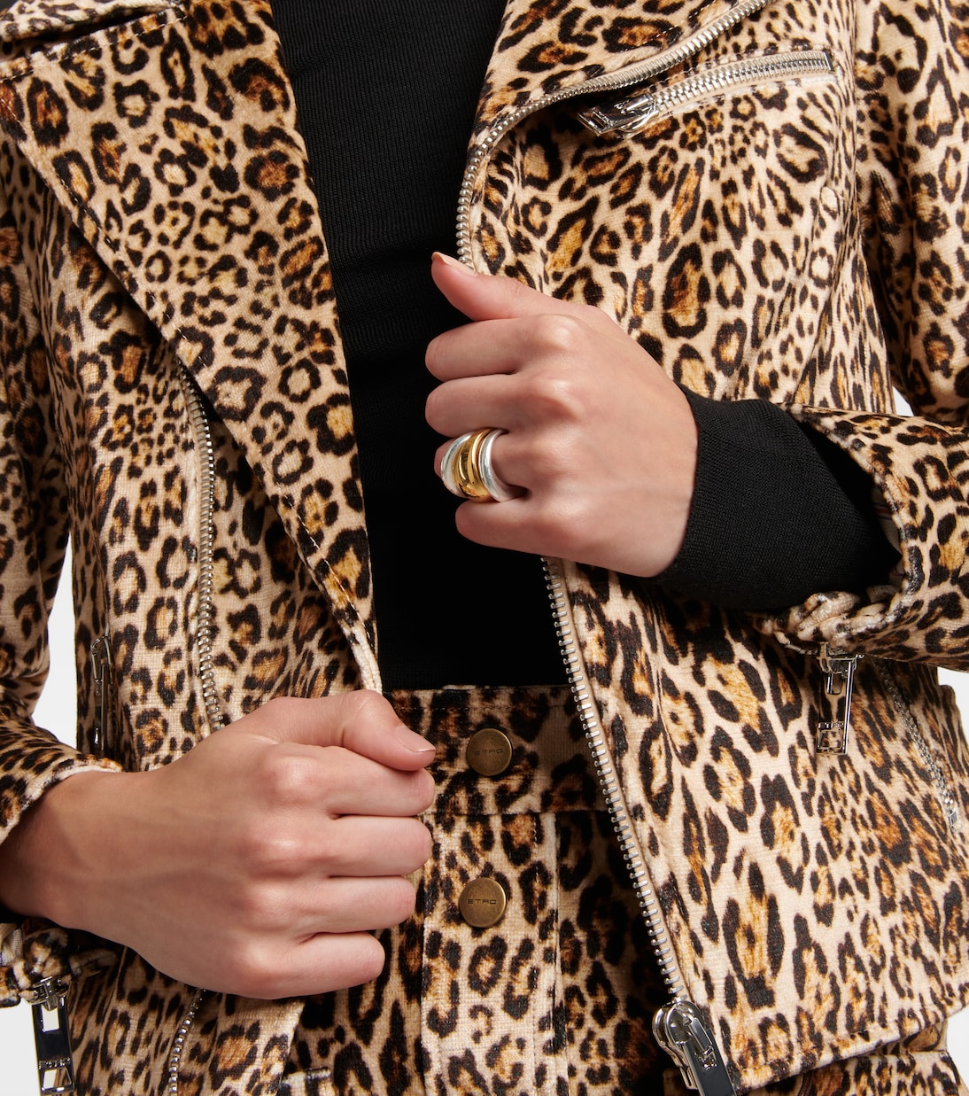 Leopard-print biker jacket | Etro