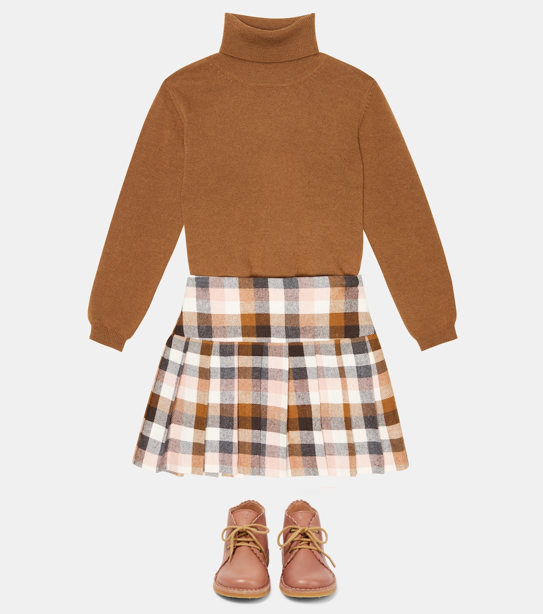 Checked cotton-blend skirt | Il Gufo