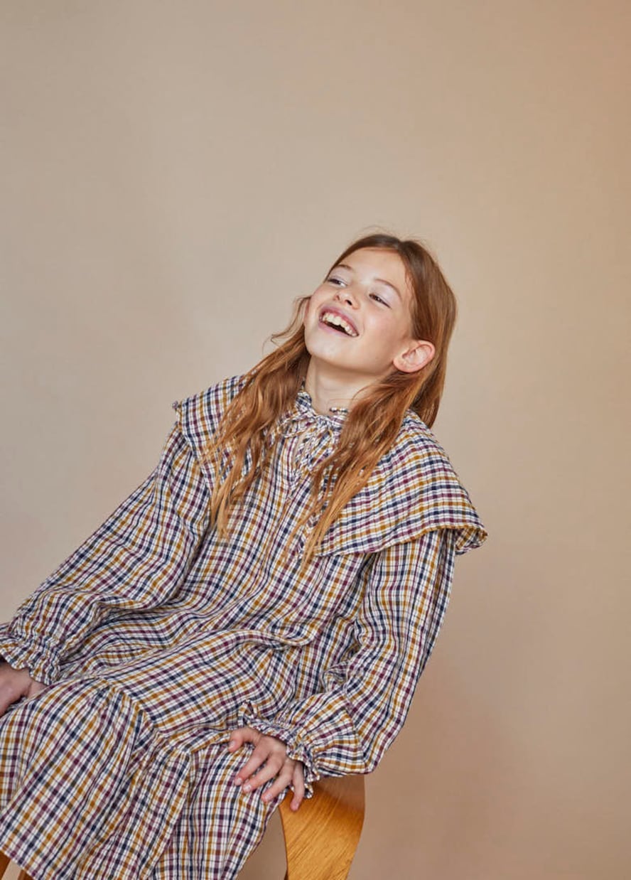 Robe Berenice en coton à carreaux | The New Society