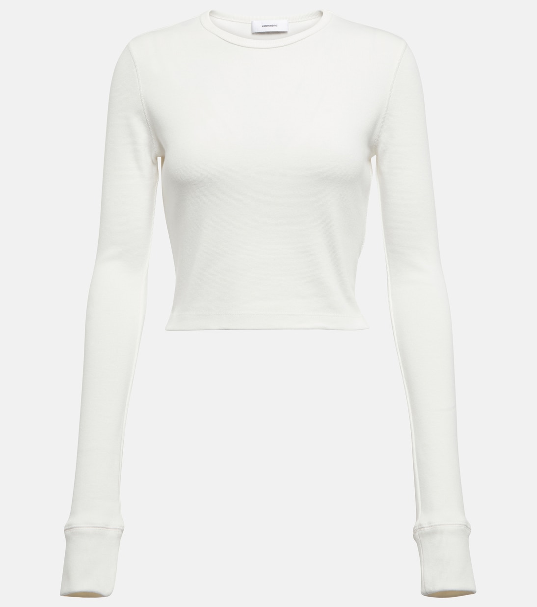 x Hailey Bieber crop top de mezcla de algodón | Wardrobe.NYC