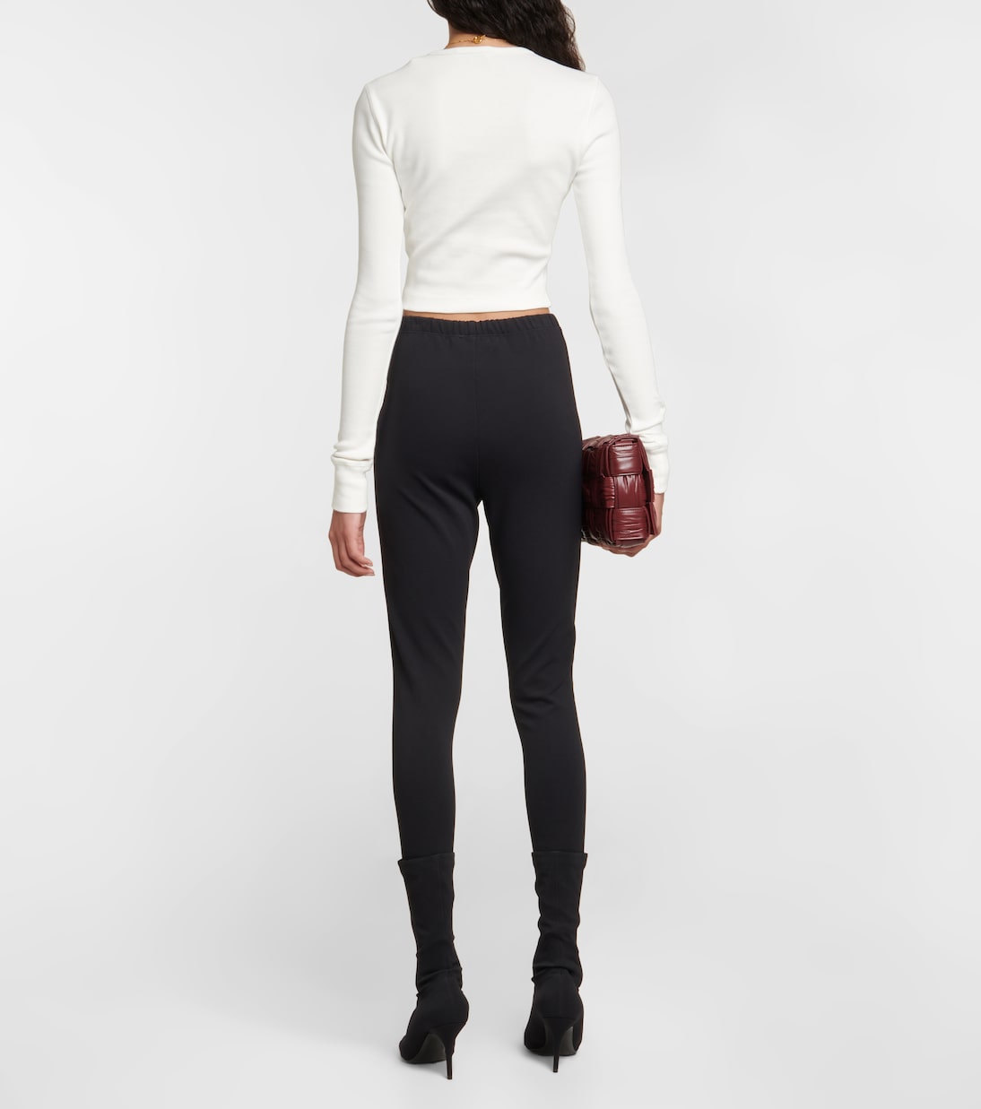 x Hailey Bieber crop top de mezcla de algodón | Wardrobe.NYC